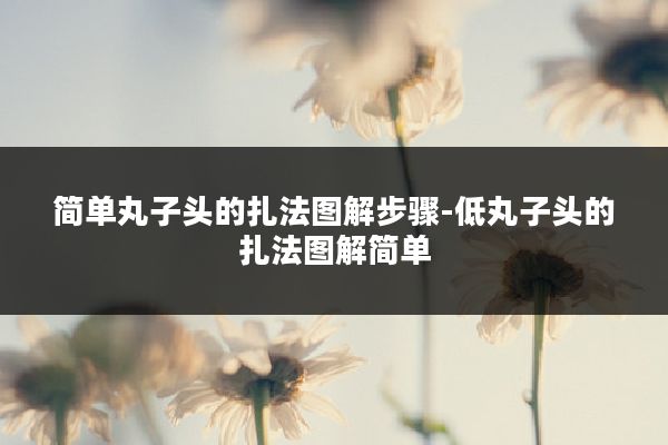 简单丸子头的扎法图解步骤-低丸子头的扎法图解简单